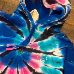 Ivory Ella Tye Dye Unisex Hoodie-Size Medium